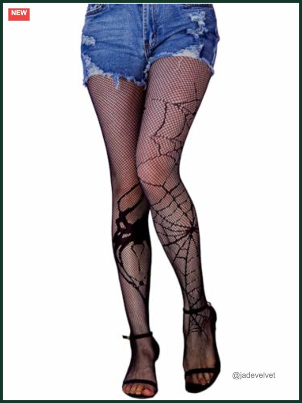 Fishnet Stockings Skull Thigh High Halloween Goth Tights Women